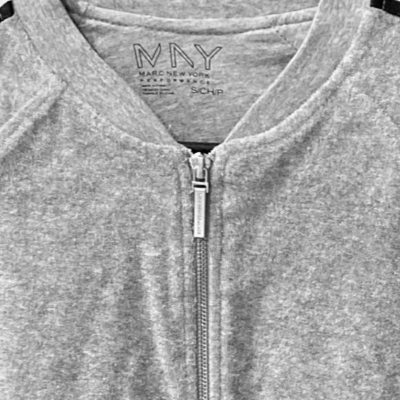 Marc New York Striped Sleeve Terry Track Jacket - Picture 5 of 16